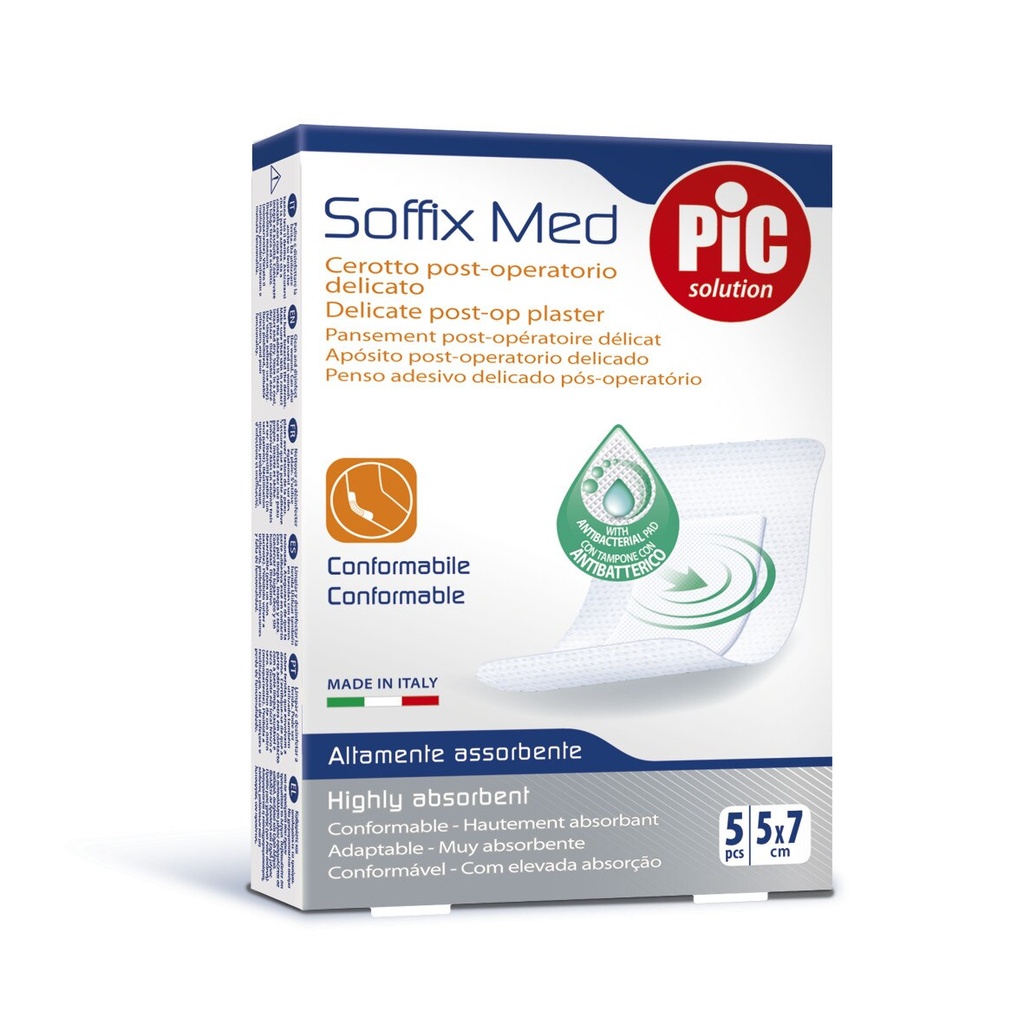 Pic Soffix Med Delicate Post Operation Plaster  5X7 Cm - 5 Pcs