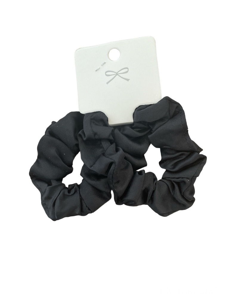 Hair Black Scrunchies Set 2 Pc