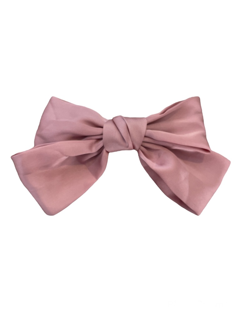 Knot Silk Hair Clip Pink