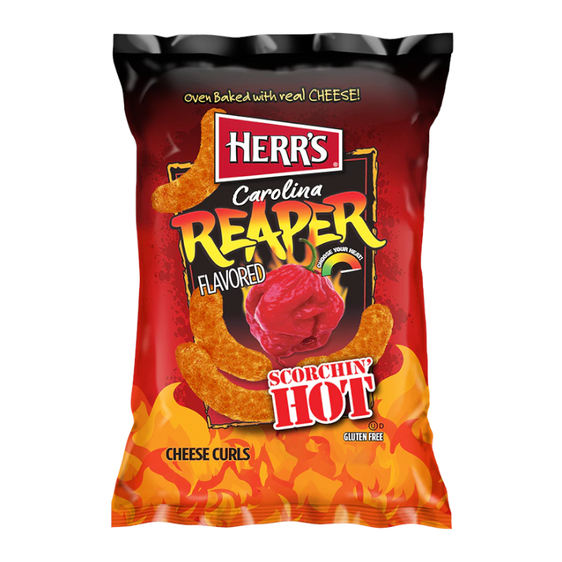 HERR'S 6.5oz Carolina Reaper Cheese Curl 184g