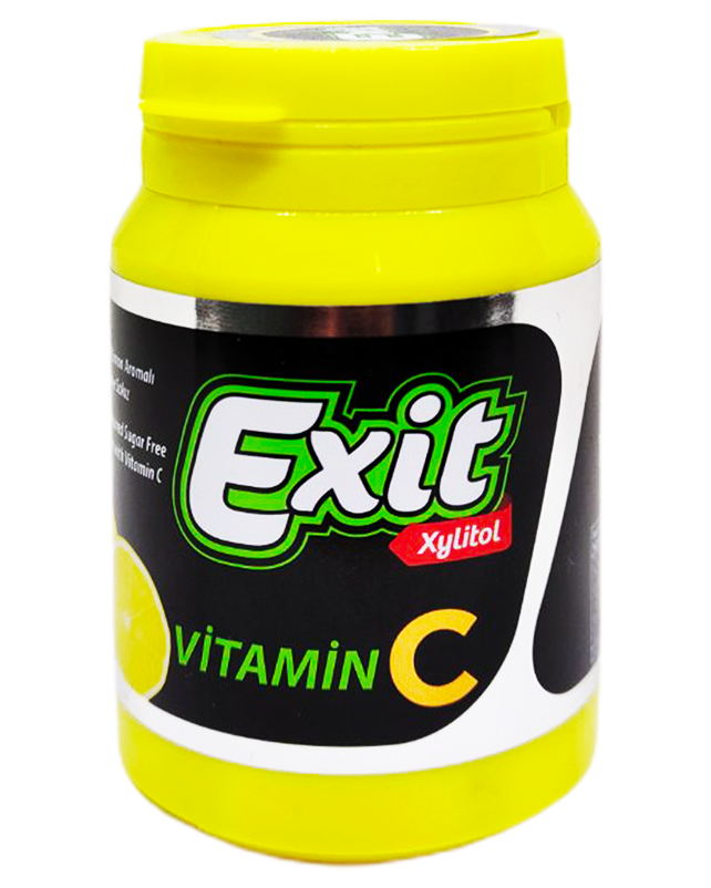 Smart Gum Exit Sugar free Bottle Vitamin C Dragee Gum Lemon  50gm