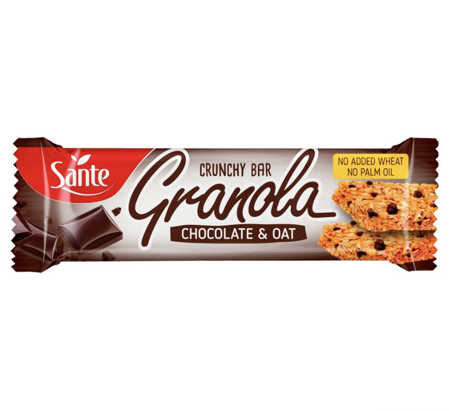 Sante Crispy Cereal Bar Oats &amp; Chocolate 40g