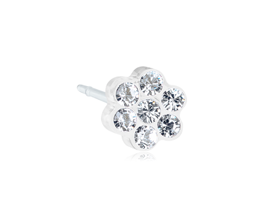 Blomdahl Earring Medical Plastic Daisy Crystal 5mm 1pc