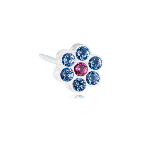 Blomdahl Earring Medical Plastic Daisy Alexandrite Rose 5mm 1pc