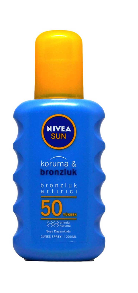 Nivea Sun Protect &amp; Tan Sun Spray SPF 50 -200Ml