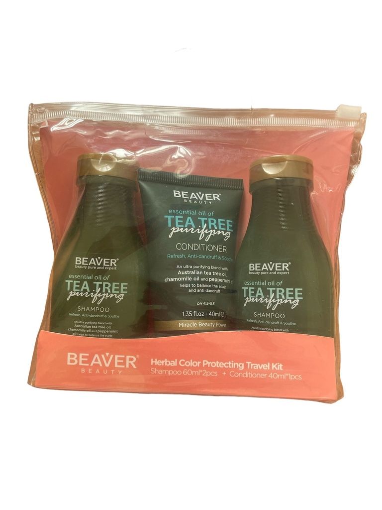 Beaver Travel Kit -2 Shampoo 60ml+ 1Conditioner 40ml