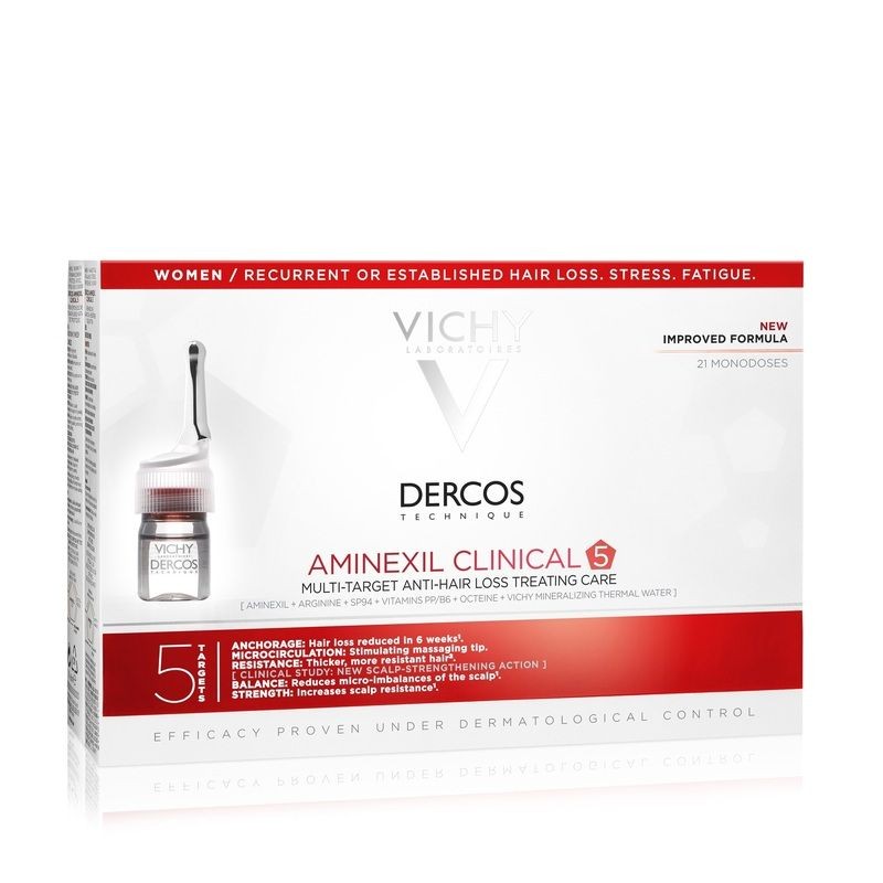 Vichy Anti-Hair Loss Women Dercos Aminexil Clinical5 -21Ampoules