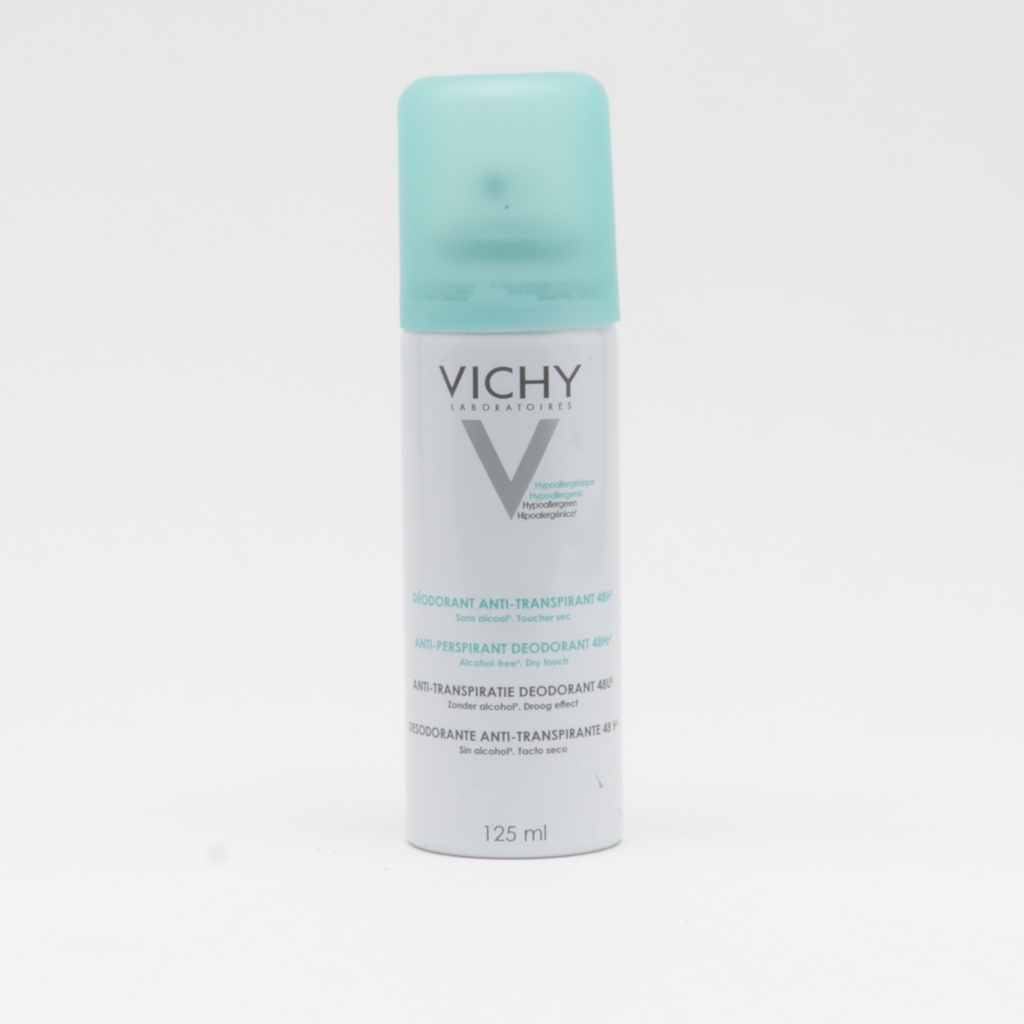 VICHY DEODRANT 48 HR ANTI TRANSPARENT  SPRAY 125ML GREEN