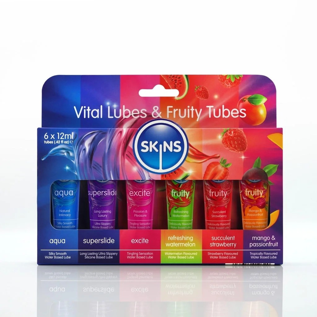 Skins Vital &amp; Fruity Lubricants 6*12Ml