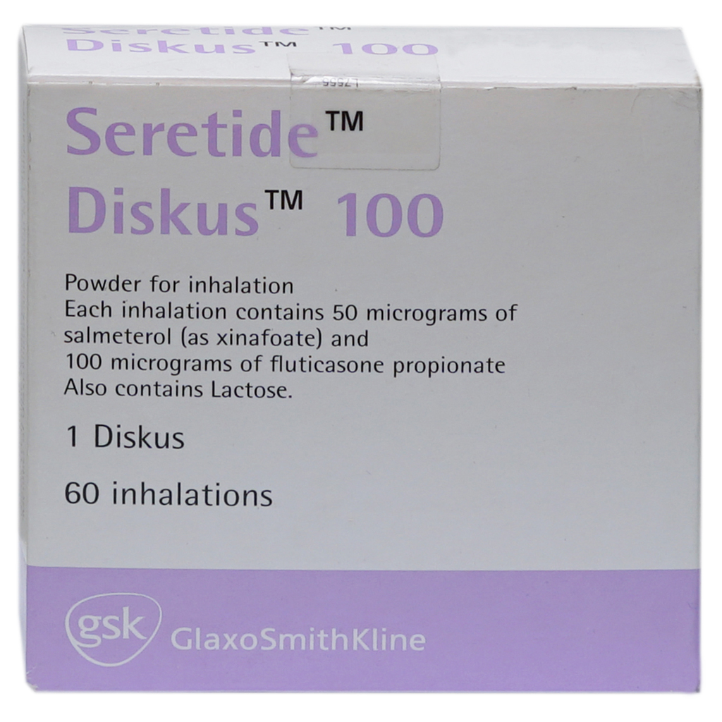 SERETIDE DISKUS 50/100 MCG 60 DOSE