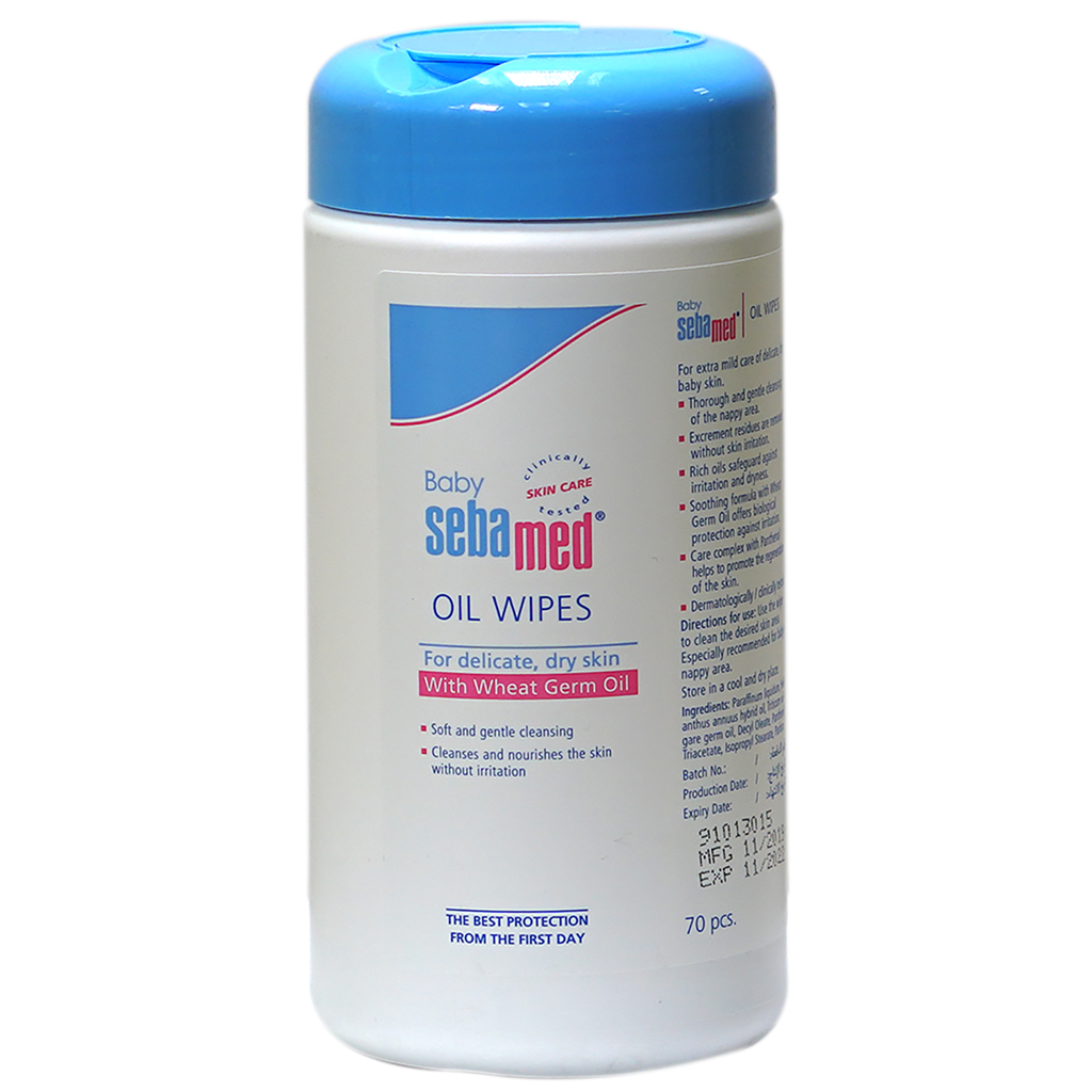 Sebamed Baby Oil Wipes 70'S