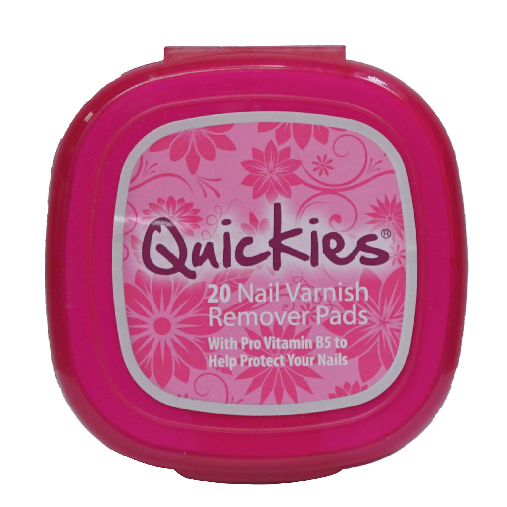 QUICKIES NAIL VARNISH REMOV/PAD(L) 20'S