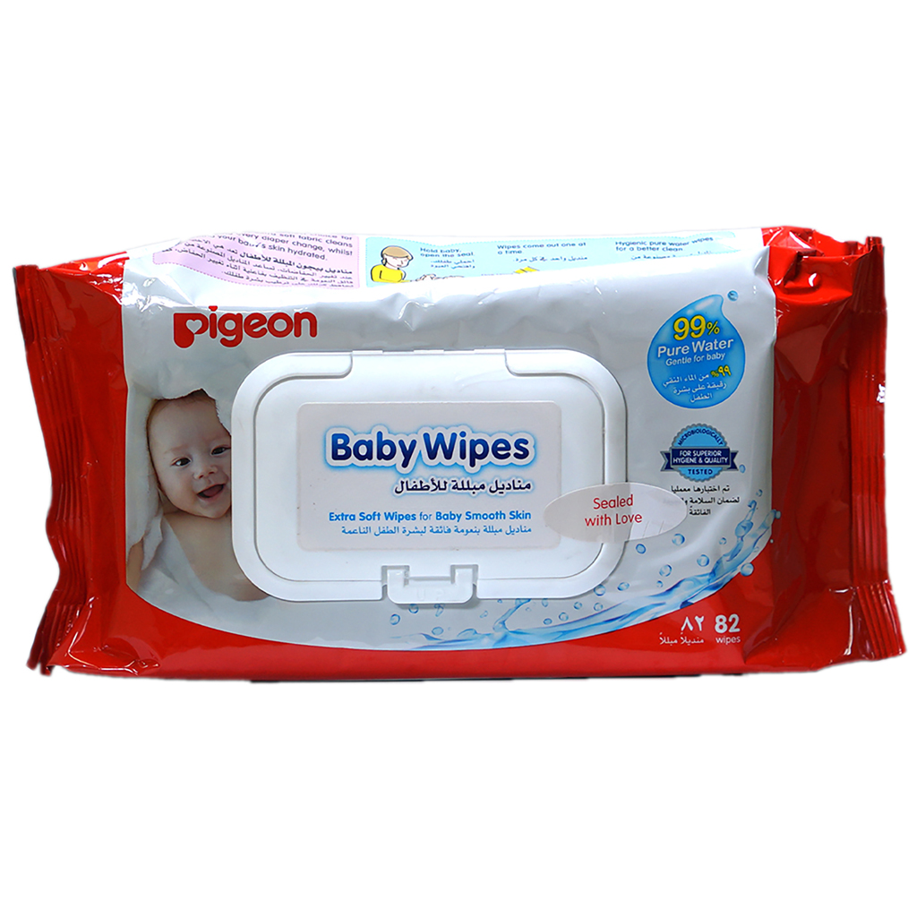 Pigeon Baby Wipes S&amp;S 82'S/26625