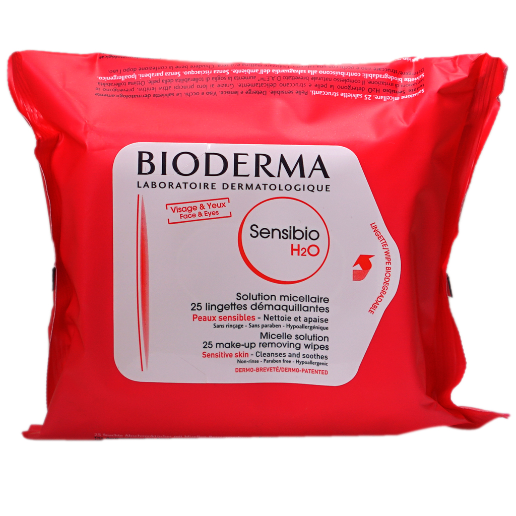 BIODERMA SENSIBIO H2O Makeup Remover Wipes 25'S