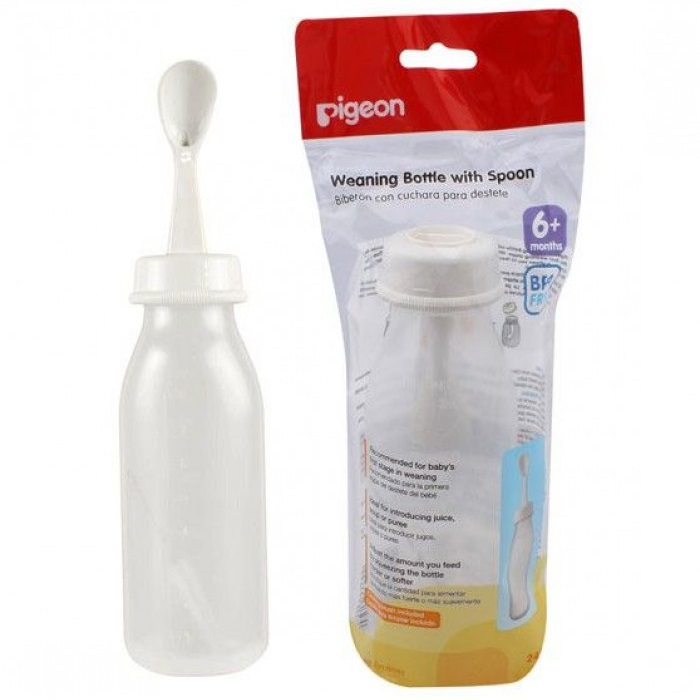 Pigeon Wean Bottle W/Spoon 240Ml D329