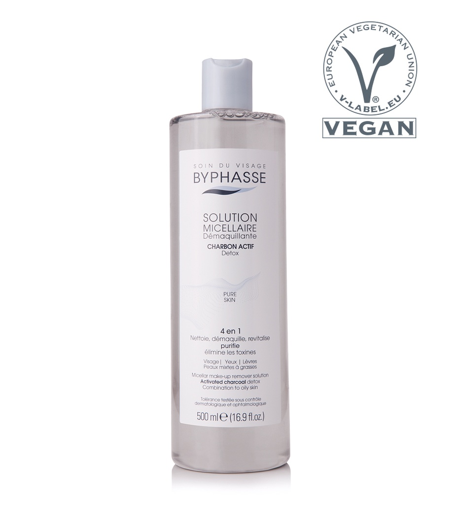 @Byphasse Micellar Make-Up Remover Solution Activated Charcoal - 500Ml