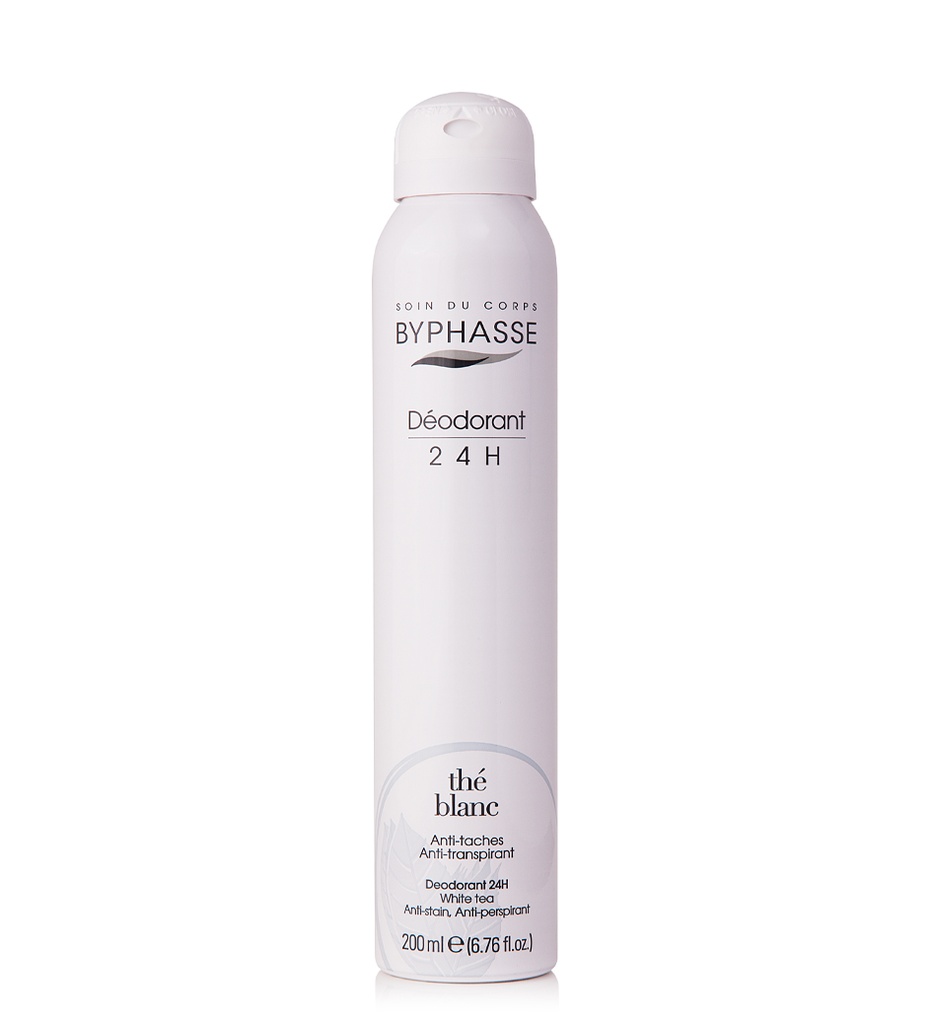 * Byphasse 24H Anti Perspirant Deodorant White Tea Spray 200 Ml