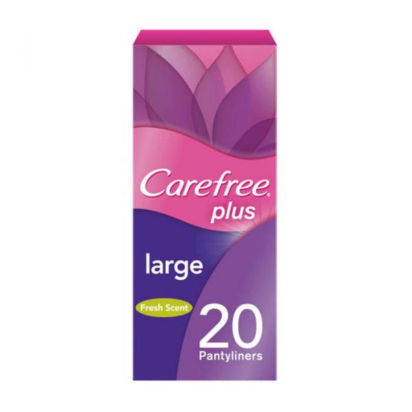 Carefree Plus Large Pantyliners 20 Pc