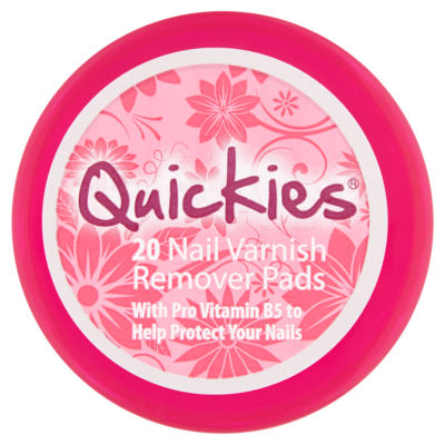 Quickies Nail Polish Remover Pads Small 20s