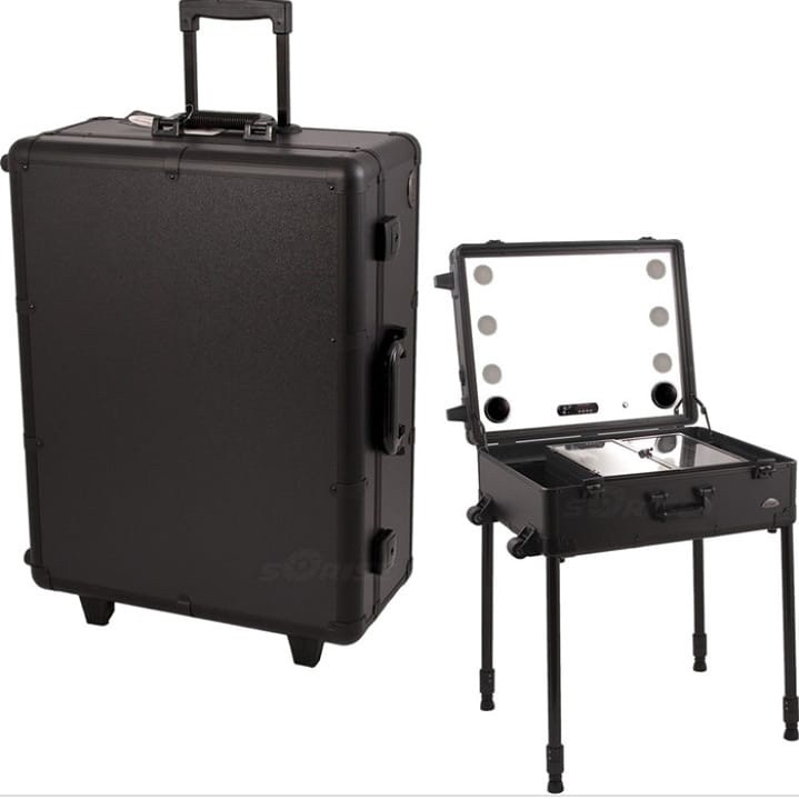 JING YING BAG MAKEUP TROLLY CASE#DB0024 BLACK