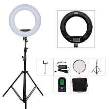 Led Ring Light Fe-480ll Kit- Black (With Light Stand, Carry Bag)-