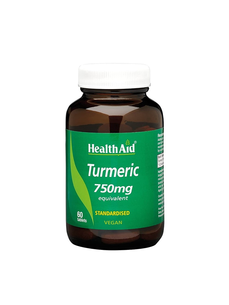 HealthAid Turmeric 750Mg Vegan Tab 60'S