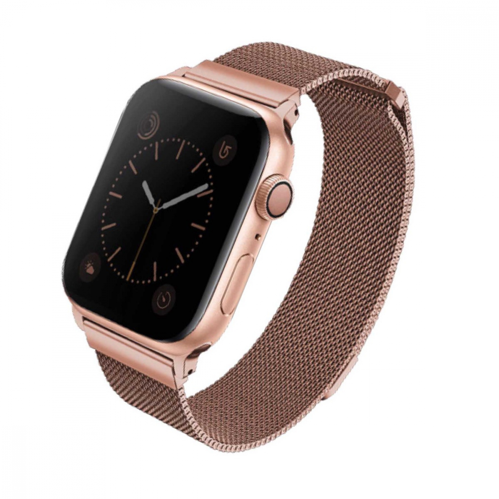 Uniq Dante Apple Watch Series 4 Mesh Steel Strap 44mm - Rose ( Rose Gold )