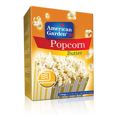 MICROWAVE POPCORN BUTTER -AMERICAN GARDEN273GM