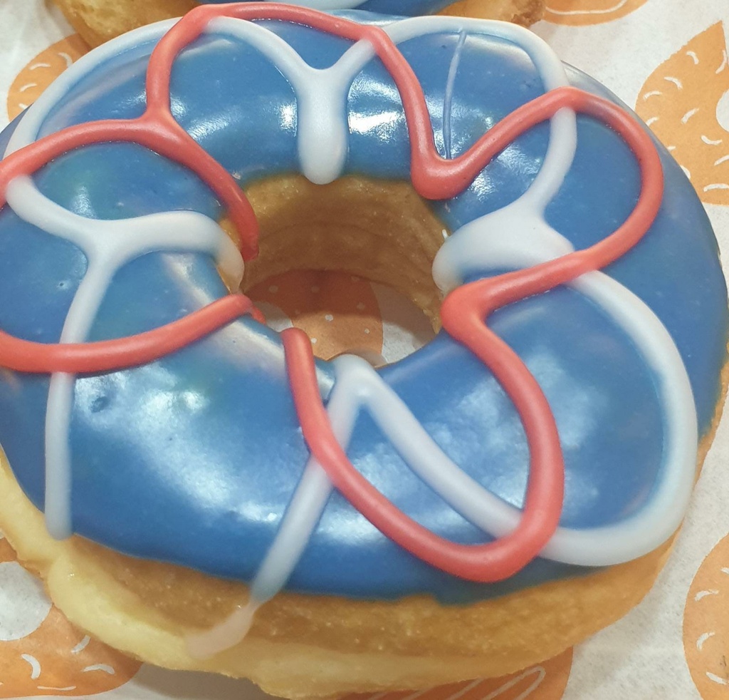 Dunkin Donuts Blue Marble Frosted