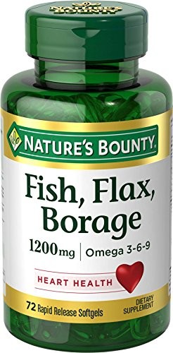 Nb Fish, Flax, Borage 1200Mg Omega 3-6-9 Softgels 72S