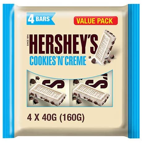 Hersheys Cookies n Cream Bar 4pck x 40g 40g