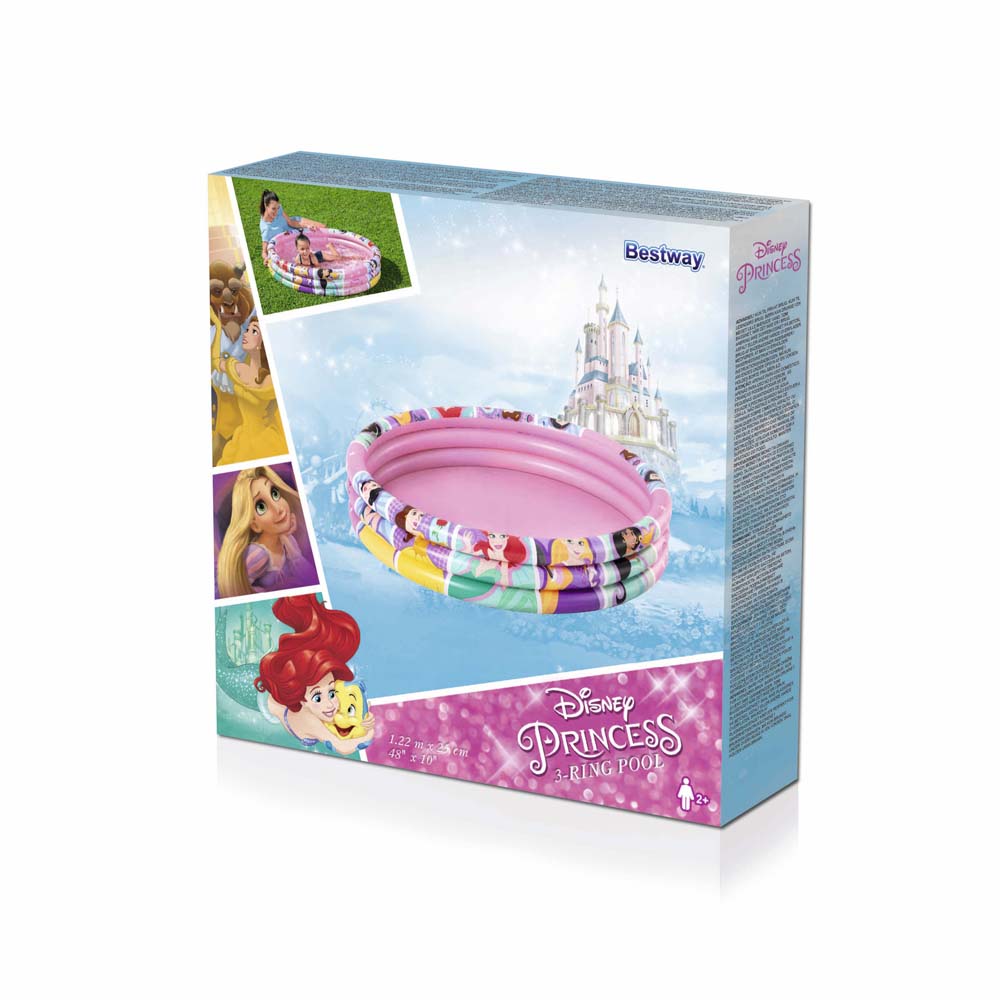 BESTWAY PRINCESS 1.22M X25CM 3RING POOL 91047