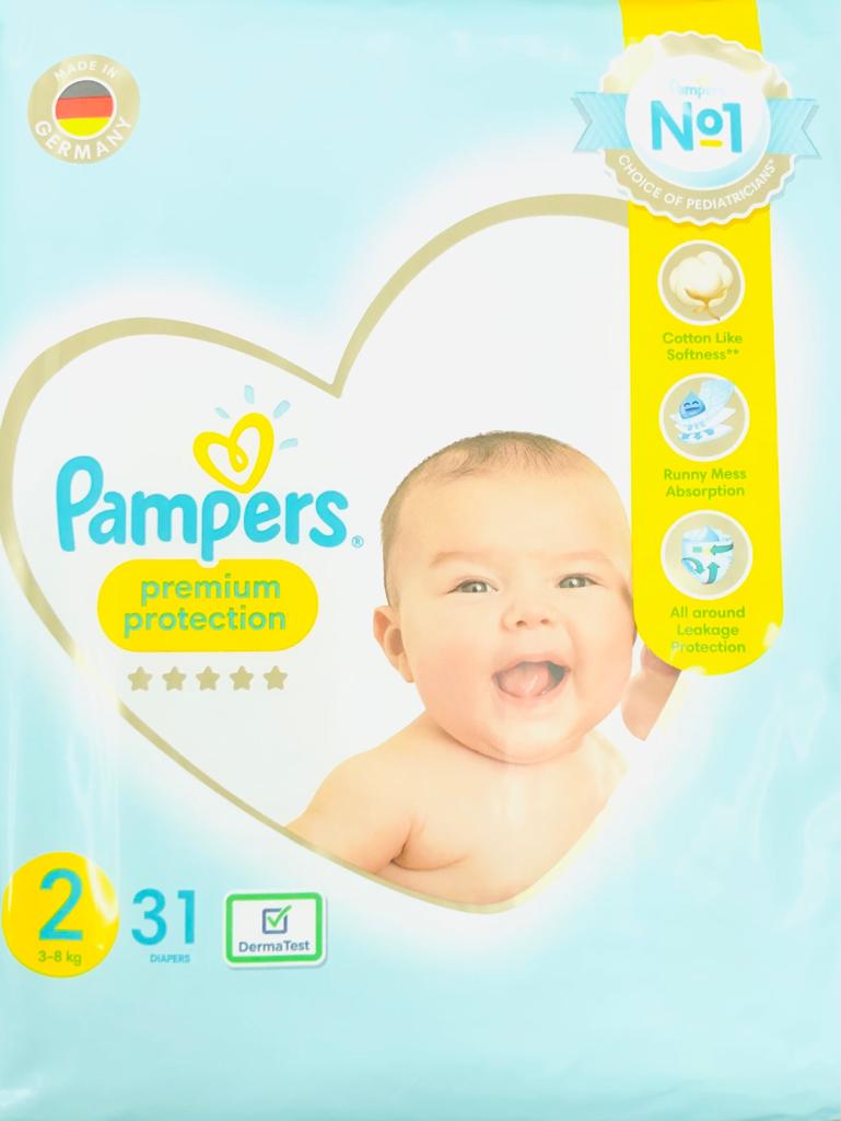 Pampers 2 Premium Care 3-8Kg 31'S-