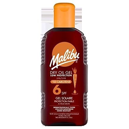 Malibu Dry Oil Gel With Carotene Spf-6 200Ml