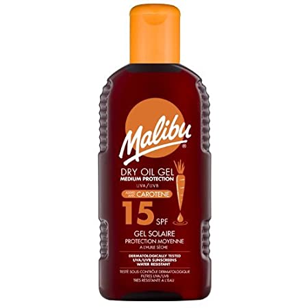 Malibu Dry Oil Gel With Carotene Spf-15 200Ml