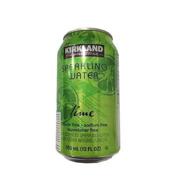 KIRKLAND SPARKLING WATER LIME 355 ML 