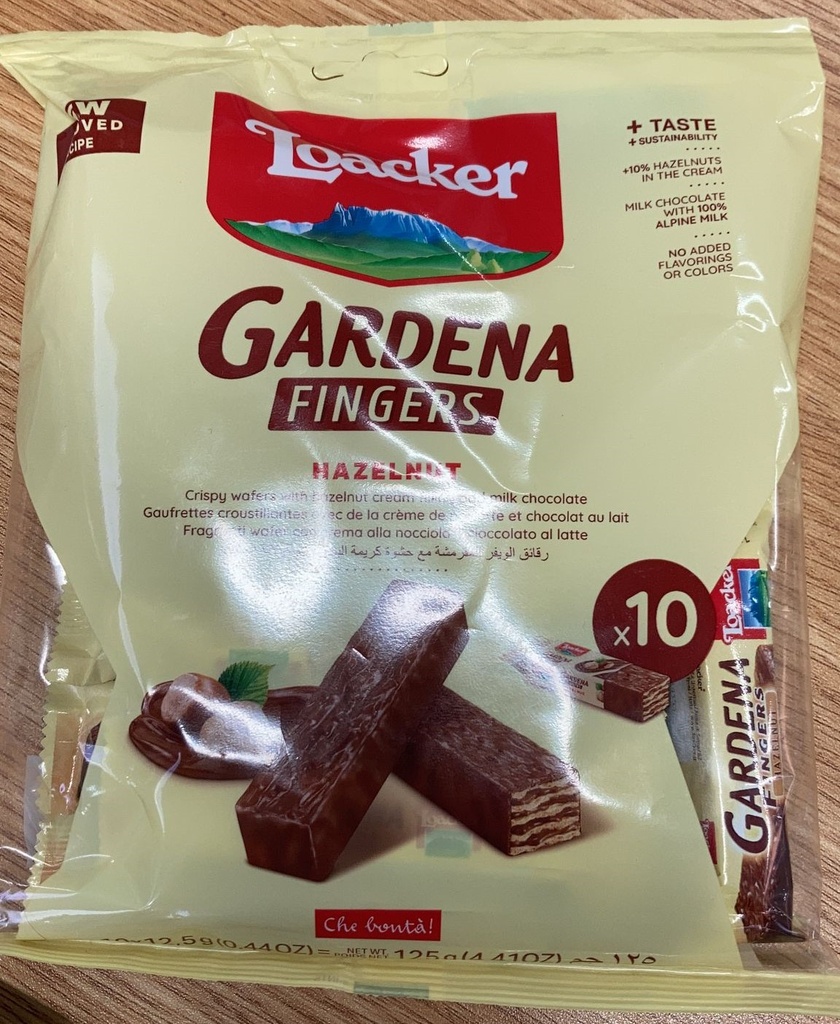 Loacker Gardena Fingers Hazelnut 125g