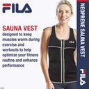 FILA Women's Sauna Vest - Neoprene Sweat Suit Body Shaper Waist Trainer for Weight Loss