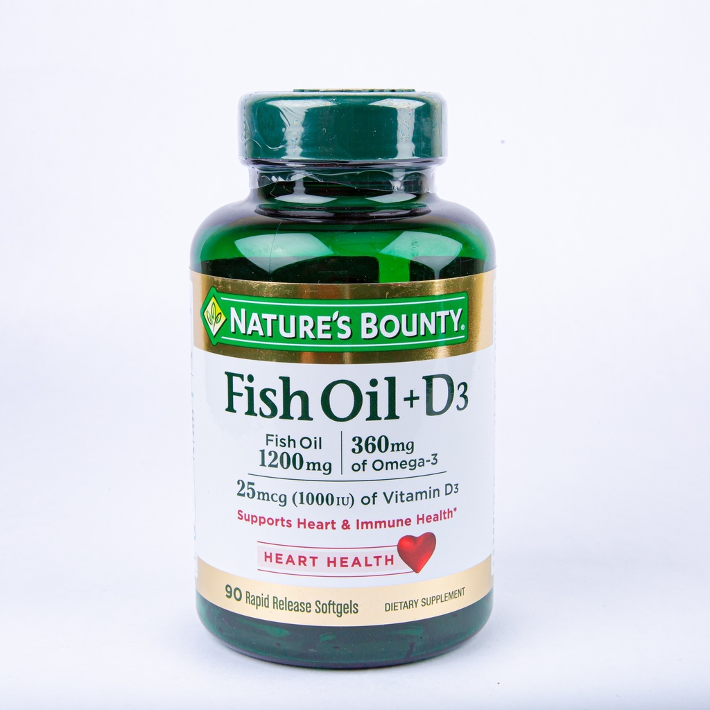 nature's bounty Fish Oil 1200Mg + D3 1000Iu Capsule 90'S