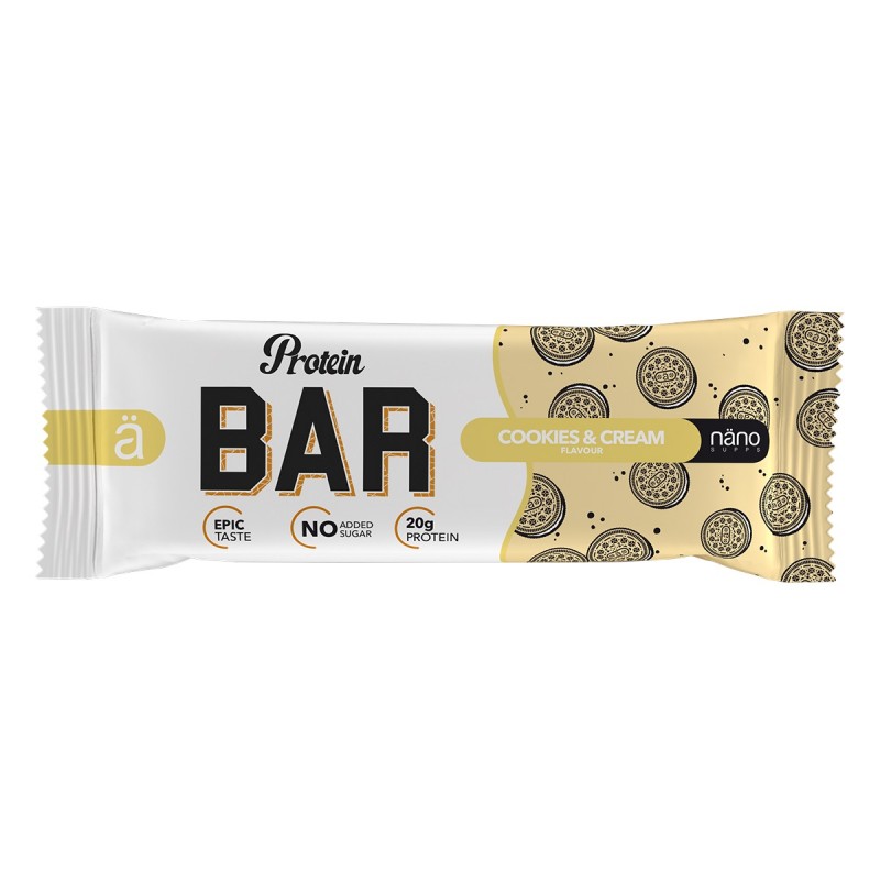 Nanosupps Protein Bar Cookies &amp; Cream 55gm