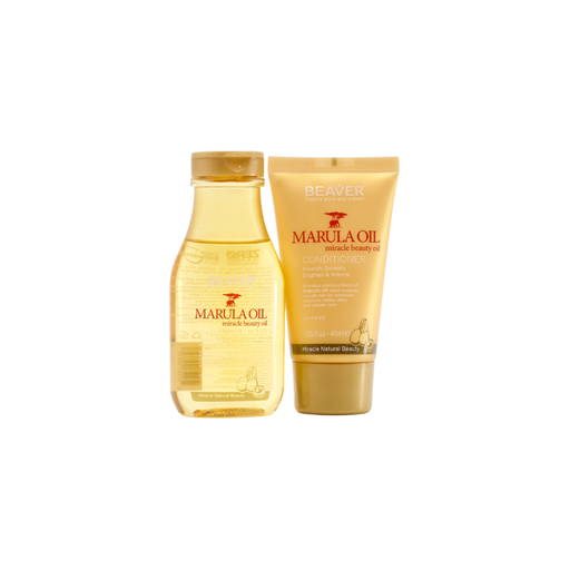 [120921] Beaver Marula Oil Shampoo + Conditioner Free