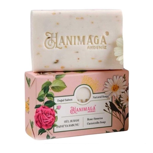 [120935] Hanımağa Natural Rose Sesame Chamomile Soap 100G