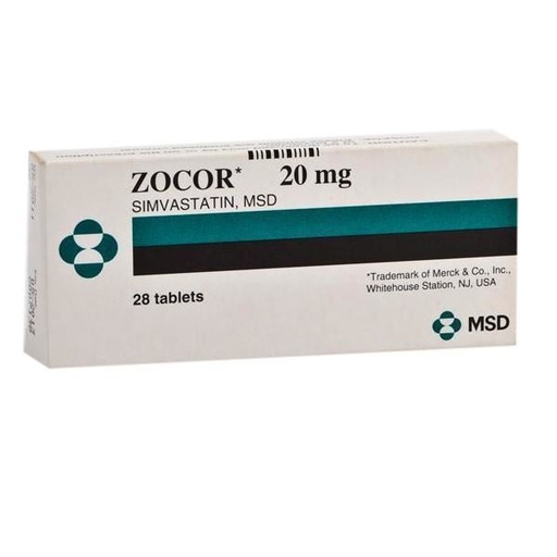 [2154] Zocor 20Mg Tablet 28'S-