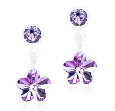 [3040] Blomdahl MP 4/6mm Pendant Flower Violet 15-0103-3026 D