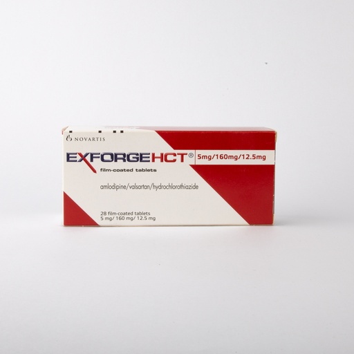 [3687] Exforge Hct 5/160Mg/12.5Mg Tab 28'S-