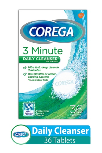 [37535] Corega Cleanser Full Dentures Tab 36'S