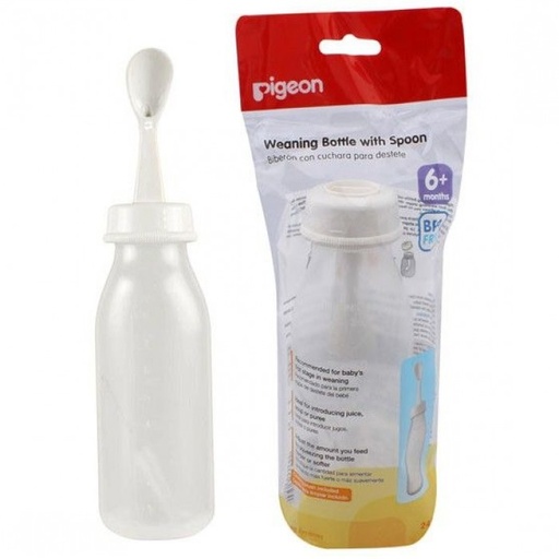 [37624] Pigeon Wean Bottle W/Spoon 240Ml D329