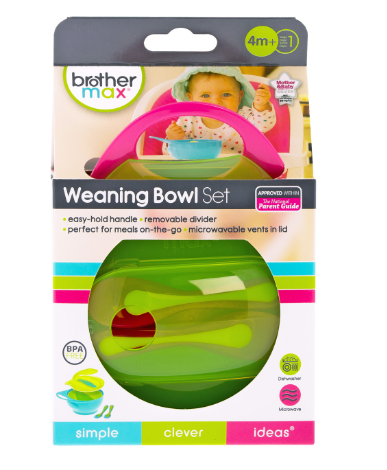 [40567] Brother Max Easy Hold Weaning Bowl Set Bm 304Pg