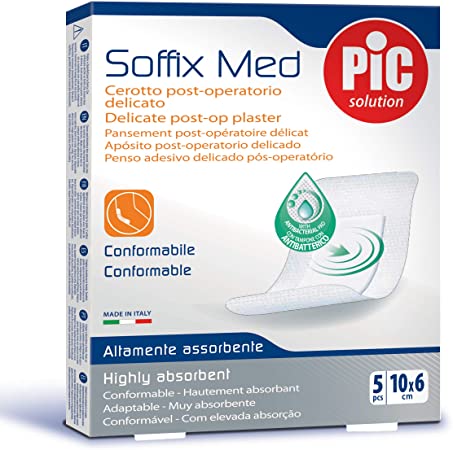 [42352] Pic Soffix Med Delicate Post Operation Plaster 10X6Cm 5'S