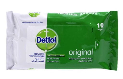 [42472] Dettol A/Bact Wet  Wipes Original 10'S